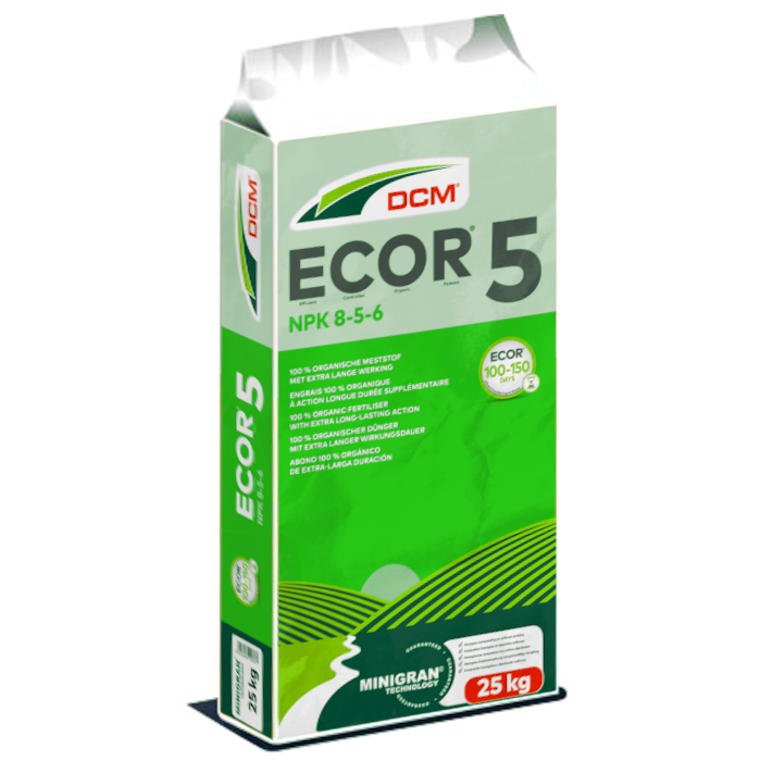 DCM ECOR 5® NPK 8-5-6 komplex szerves növénytáp (25 kg)